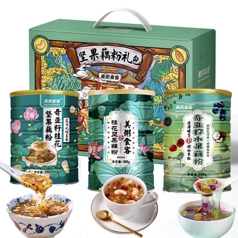 Set quà tết bột củ sen tặng biếu lễ tết