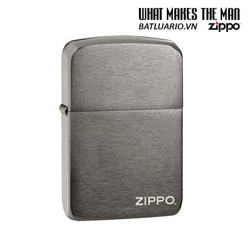 Bật lửa zippo 24485 – zippo 1941 black ice with zippo logo