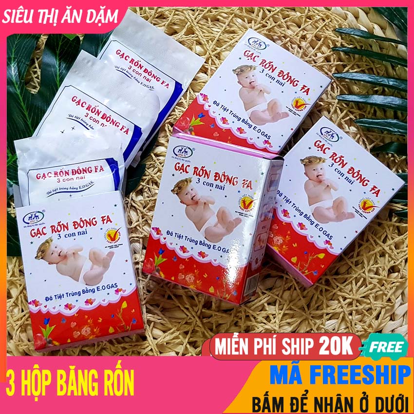 [COMBO 3 HỘP] Băng Rốn Cho Bé Sạch Sẽ, Tiệt Trùng, An Toàn Cho Bé - Băng Rốn Đông Pha, Băng Rốn Sơ Sinh Cho Trẻ, Gạc Rốn, Gạc Băng Rố, Băng Quấn Rốn - 3 Băng Rốn Đông Fa - 8938501545015x3