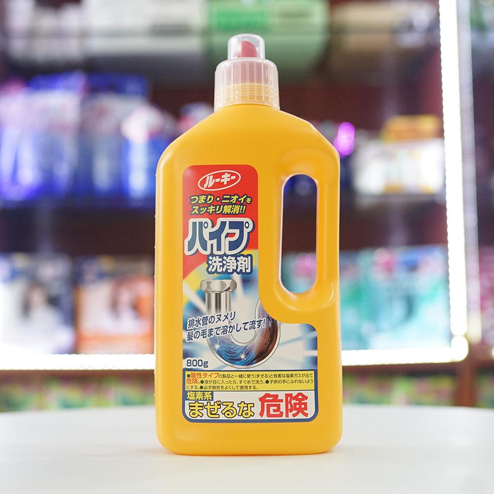 [HCM]CHAI THÔNG TẮC ĐƯỜNG ỐNG VỆ SINH ĐƯỜNG ỐNG NHẬT BẢN ( CHAI 800ML) - HÀNG NỘI ĐỊA NHẬT loại bỏ cặn bám bùn tóc trong đường ống nhà bếp nhà tắm toilet loại bỏ bớt mùi hôi của đường ống.