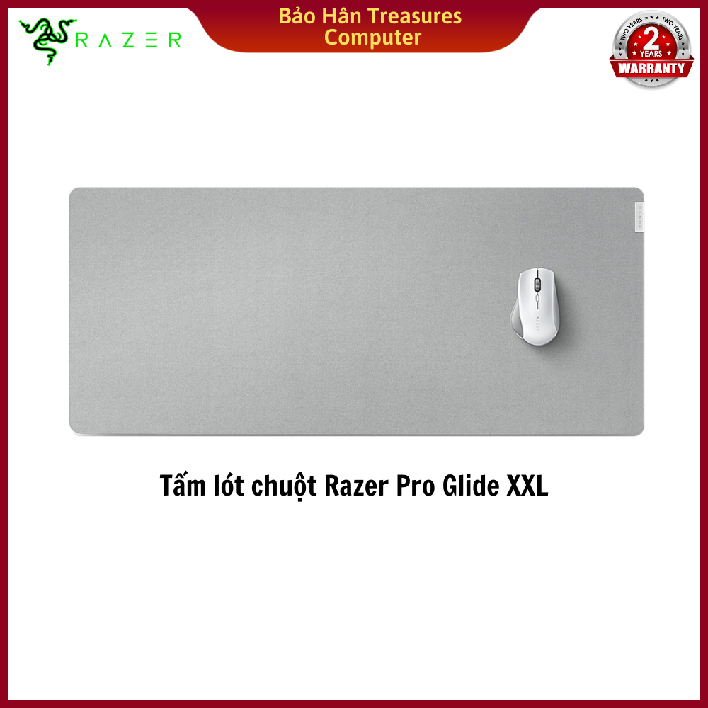 Tấm lót chuột razer pro glide xxl bọt cao su dày, mềm mại - size xxl - hàng chính hãng