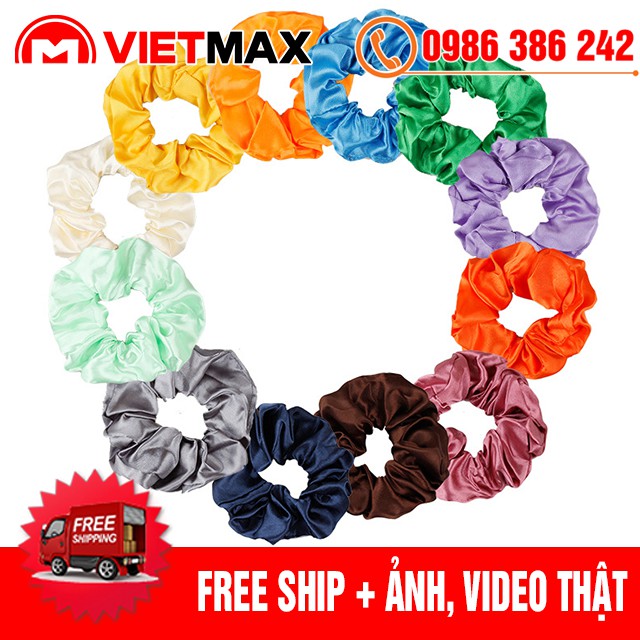 🎁 Dây Buộc Tóc Scunchies Vải Phi Bóng Thời Trang Hàn Quốc