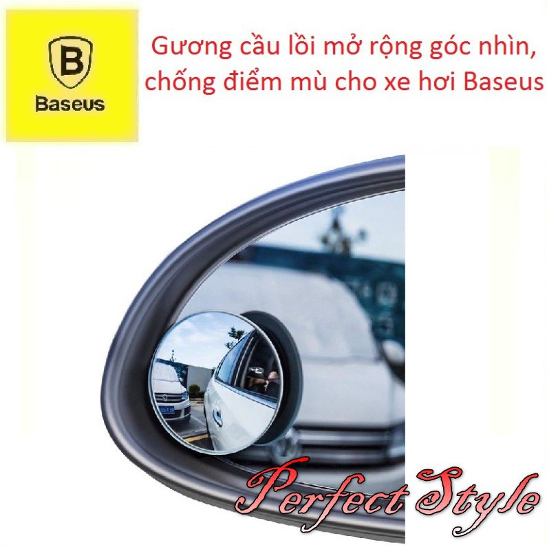 Gương cầu lồi mở rộng góc nhìn, chống điểm mù cho xe hơi Baseus