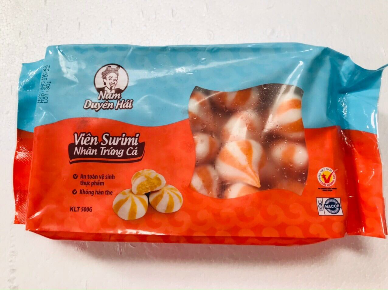 Viên surimi Nam Duyên Hải nhân trứng cá, phô mai, mayonnaies 500gr (giao tphcm)