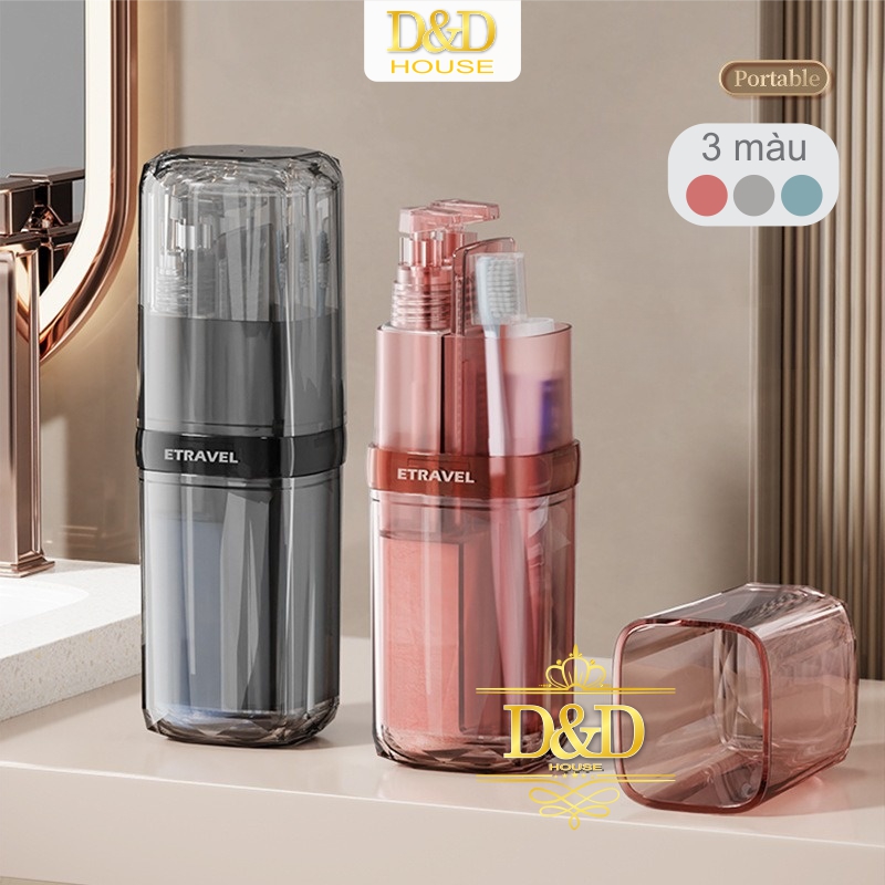 Hộp đựng bàn chải, kem đánh răng, lược & mỹ phẩm du lịch ETRAVEL - 2 - tặng khăn mặt