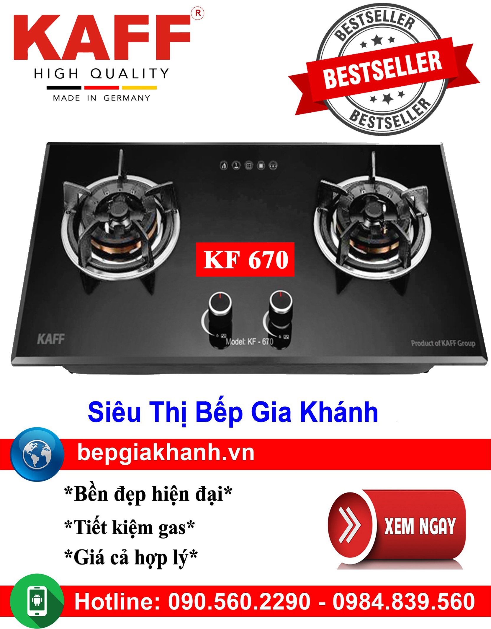 Bếp gas âm Kaff KF 670 bếp gas bếp gas đôi bếp gas đơn bếp gas âm bếp ga bếp ga đôi bếp ga đơn bếp ga âm bep ga bep gas