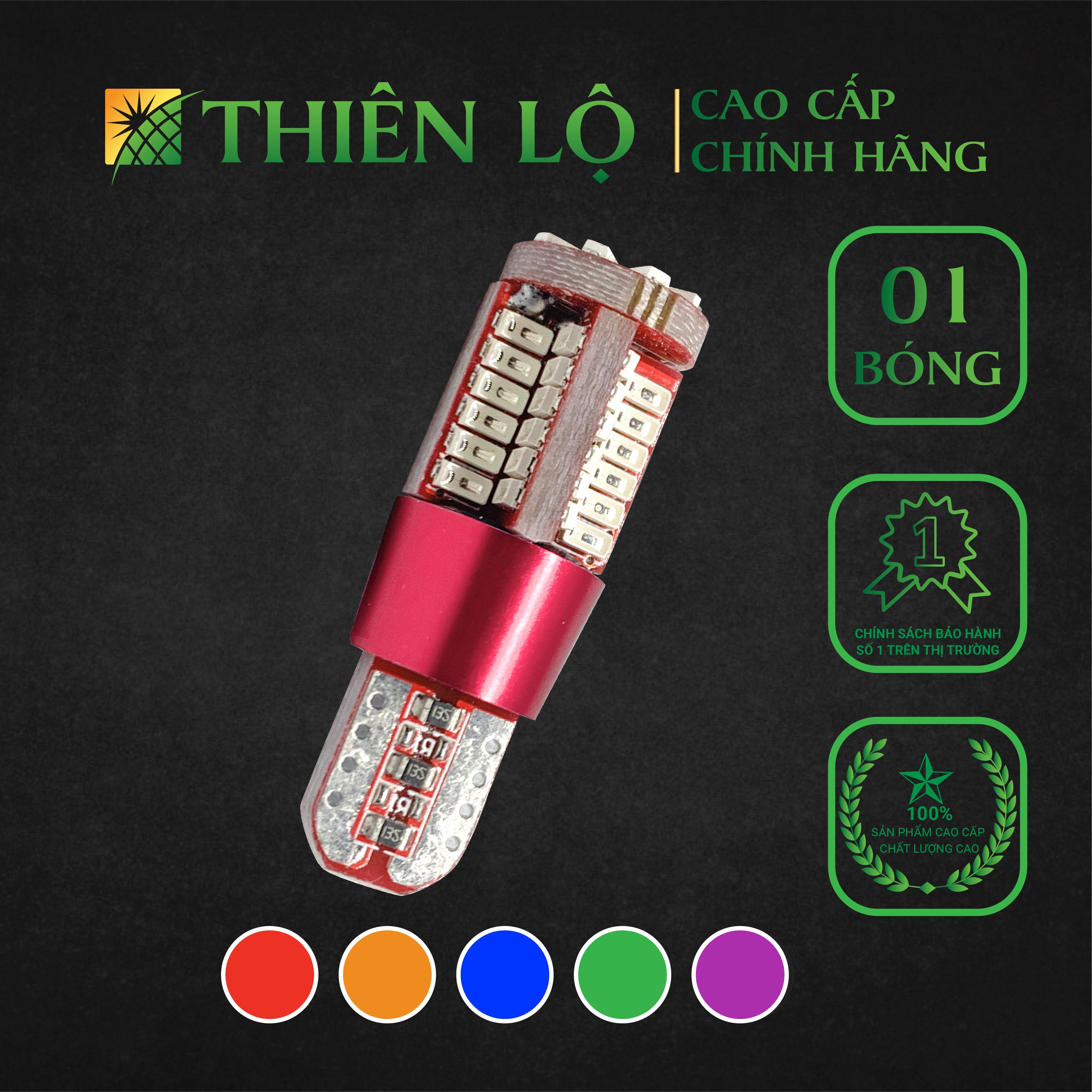 [CHIP THẾ HỆ MỚI]Bóng đèn led xi nhan T10 Đèn demi T10 3014 Chipset 57 SMD - 57 Bóng LED thế hệ mới siêu sáng - Bóng đèn của Thiên Lộ