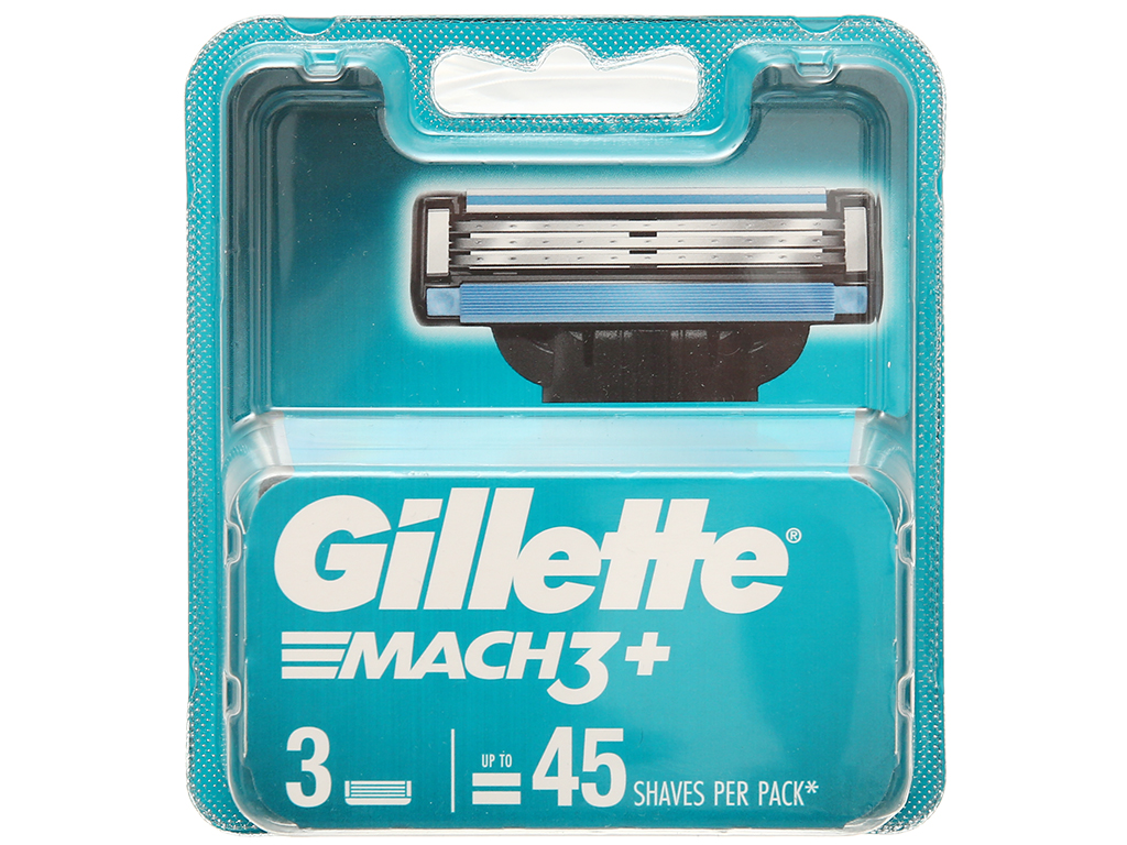 Vỉ 3 cái lưỡi dao cạo râu Gillette Mach 3 +