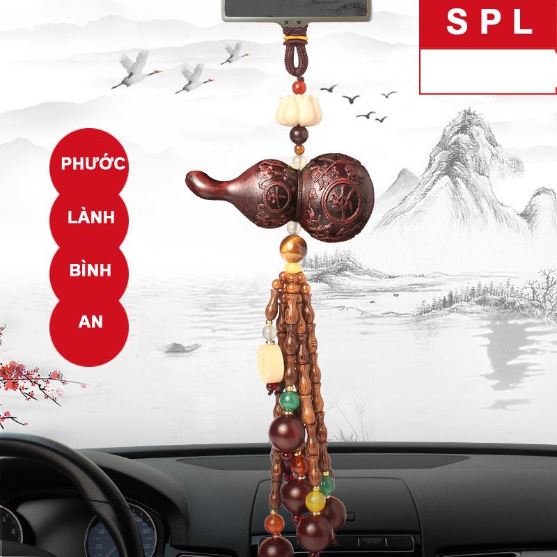 Khánh Treo Xe ô tô Hồ Lô Sen Gỗ Gụ Tự Nhiên Quý Hiếm Trang Trí Treo Xe Hơi Cao Cấp - Phong Thủy Đem Tài Khí Lộc Sức khỏe