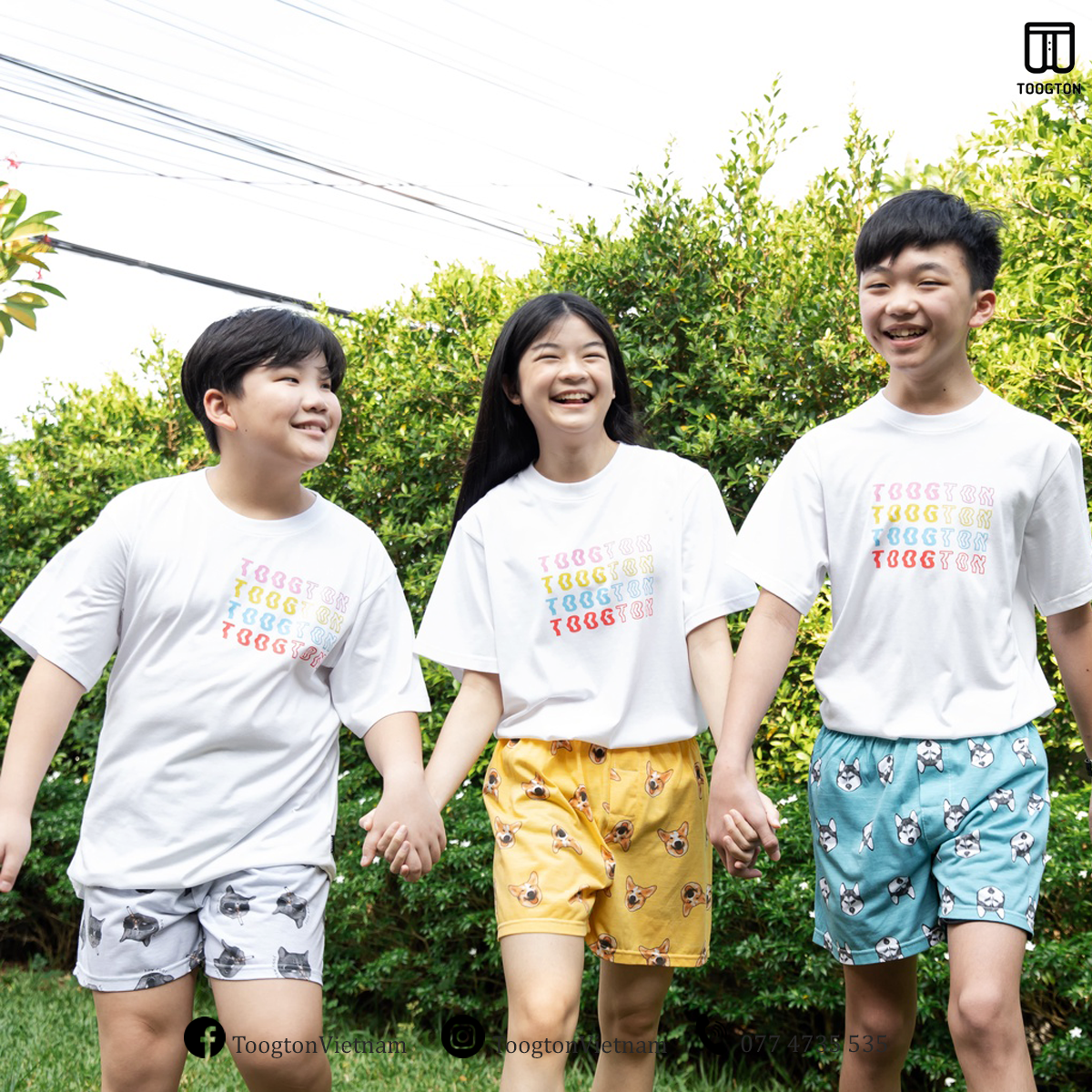 Combo 3 quần đùi trẻ em toogton - mẫu ngẫu nhiên