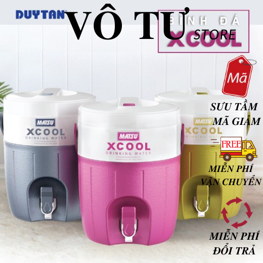 Bình Đá Giữ Nhiệt Xcool 7 Lít nhựa Duy Tân 23.5 x 22 x 29 cm -BÌNH ĐÁ GIỮ NHIỆT giữ lạnh lên đến 36 giờ - Van xả tiện lợi