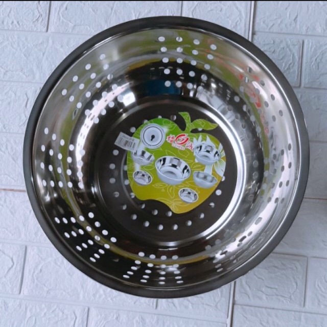 Rổ inox lỗ to và rổ inox lỗ nhỏ- size36cm