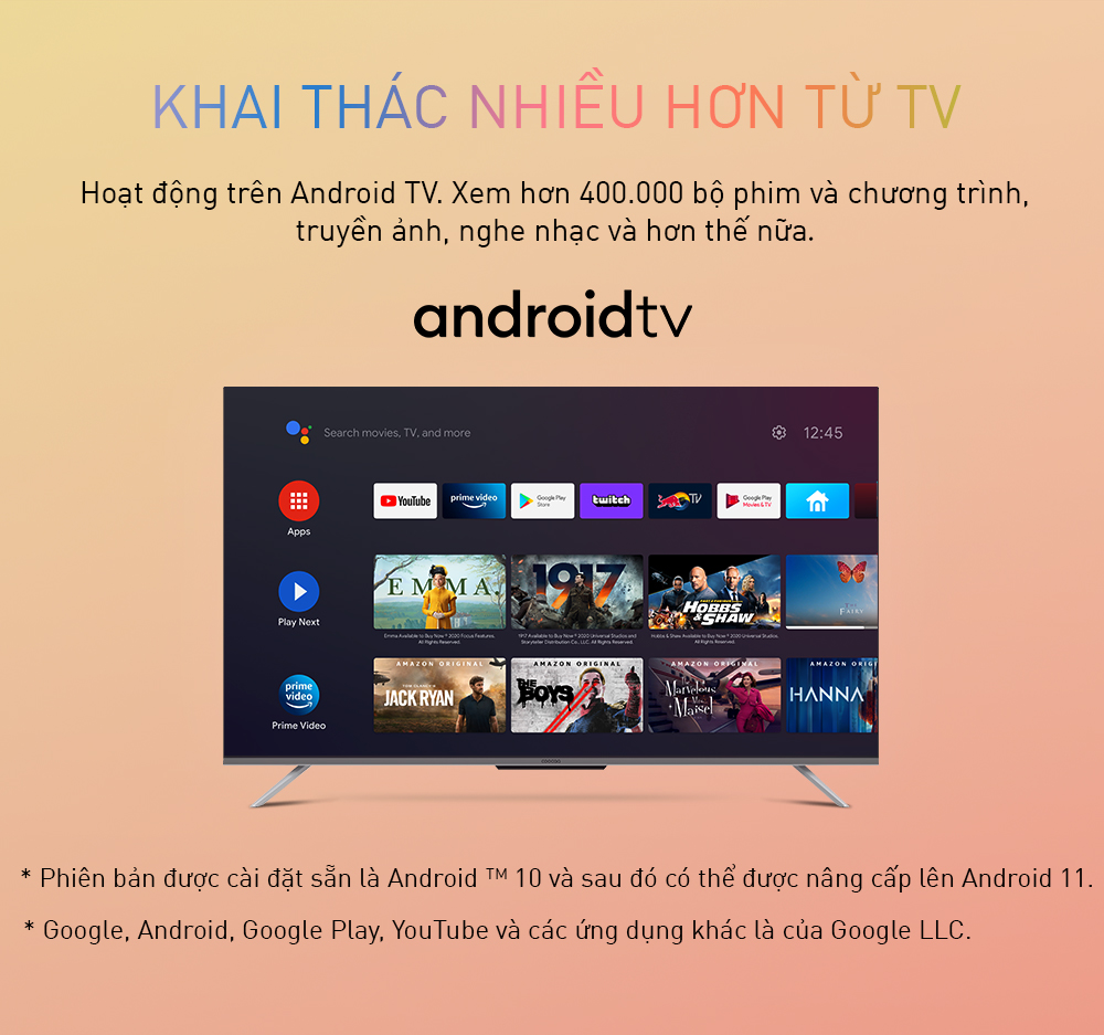 Smart TV Coocaa - Model 65S6G PRO MAX android 10 wifi tìm kiếm bằng giọng Smart TV Coocaa - Model 65S6G PRO MAX android 10 wifi tìm kiếm bằng giọng