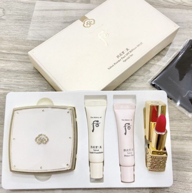 Set phấn phủ Whoo kèm kem lót, kem nền