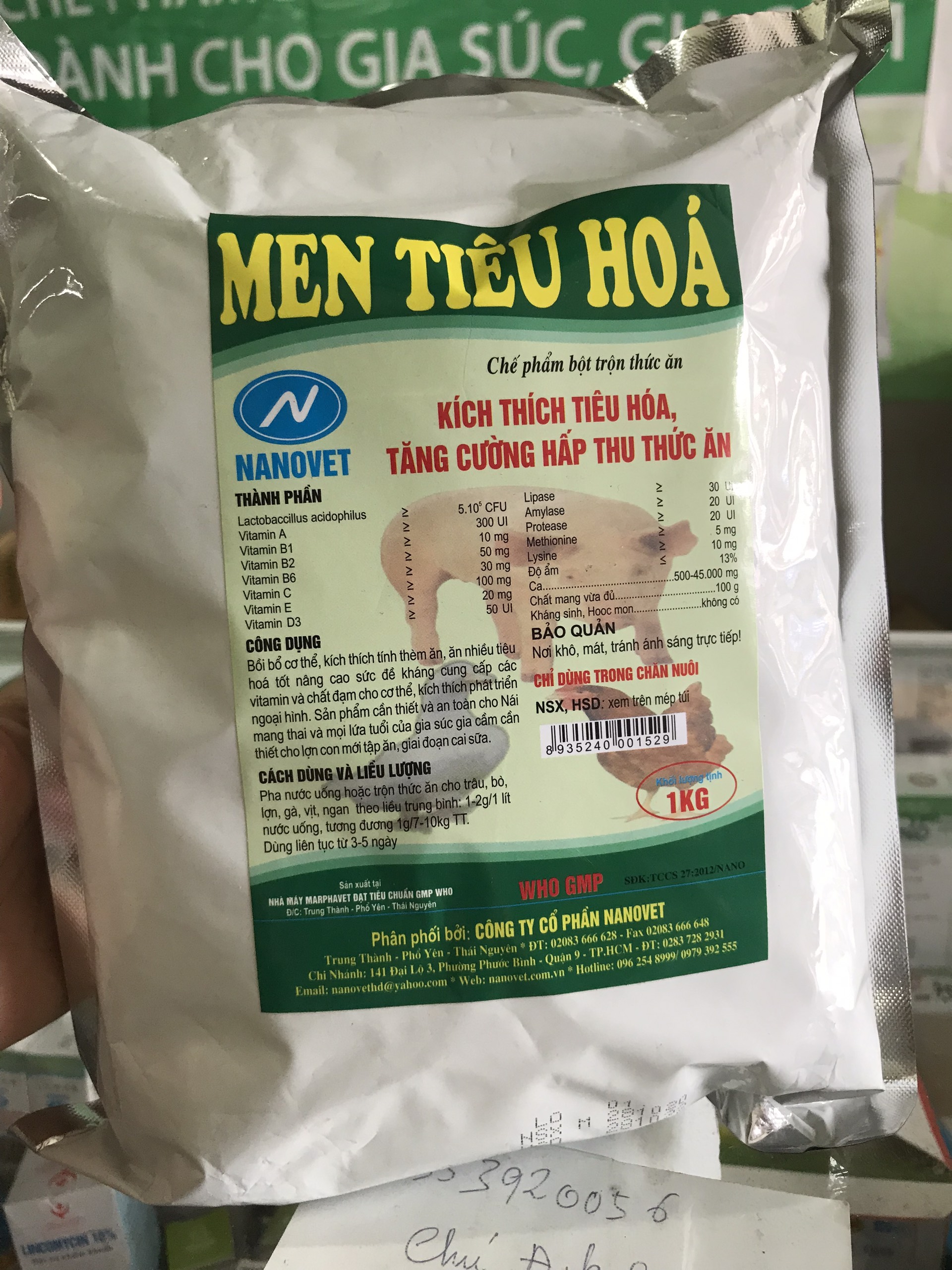 1kg men tiêu hóa sống của nanovet