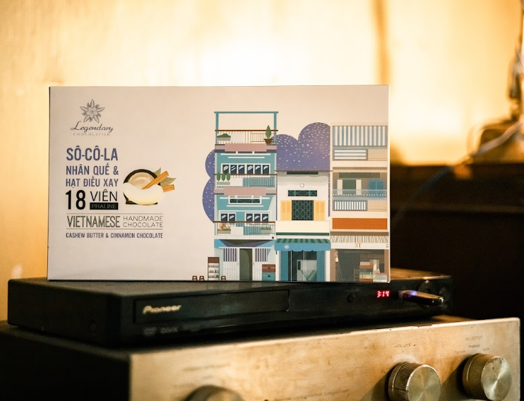 Socola legendary - socola đen vị quế bơ hạt điều 18 viên - zoom việt nam 175g
