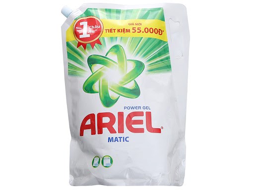 Nước giặt Ariel Matic giặt sạch nhanh túi 2.4kg