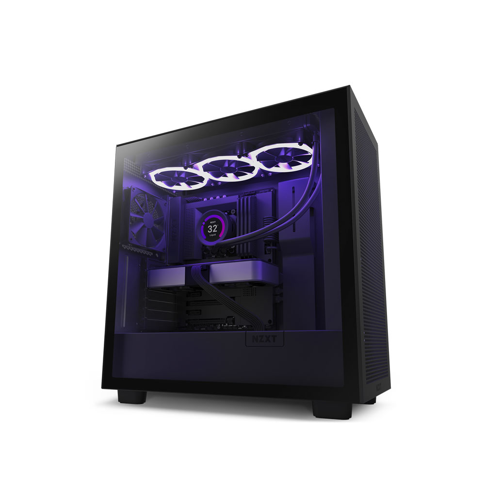 Vỏ case nzxt h7 flow matte black - mid tower / màu đen