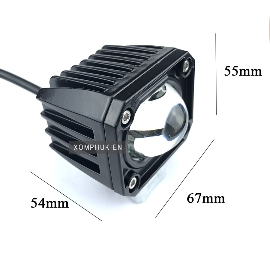 Đèn trợ sáng bi cầu vuông 20w