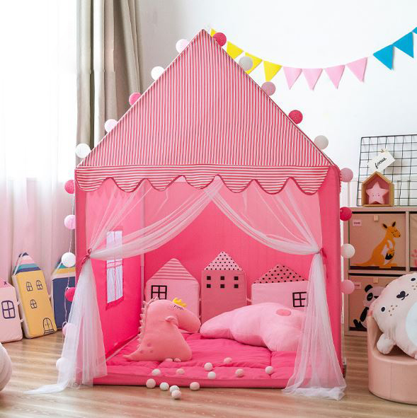 Lều Công Chúa, Hoàng Tử nhà Cho Bé,lều cắm trại không gian lớn Khung Hợp Kim Chắc Chắn - Full Phụ Kiện S3