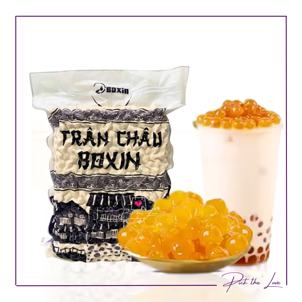 Trân Châu Hoàng Kim BOXIN 1kg – Topping Vàng Óng Dẻo Dai Cho Trà Sữa & Đồ Uống