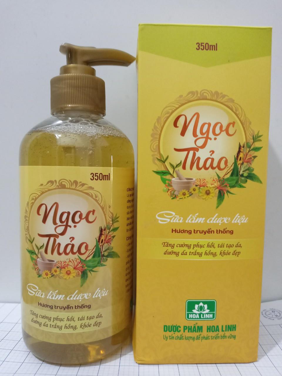 Sữa tắm dược liệu ngọc thảo vàng hương truyền thống chai 350ml