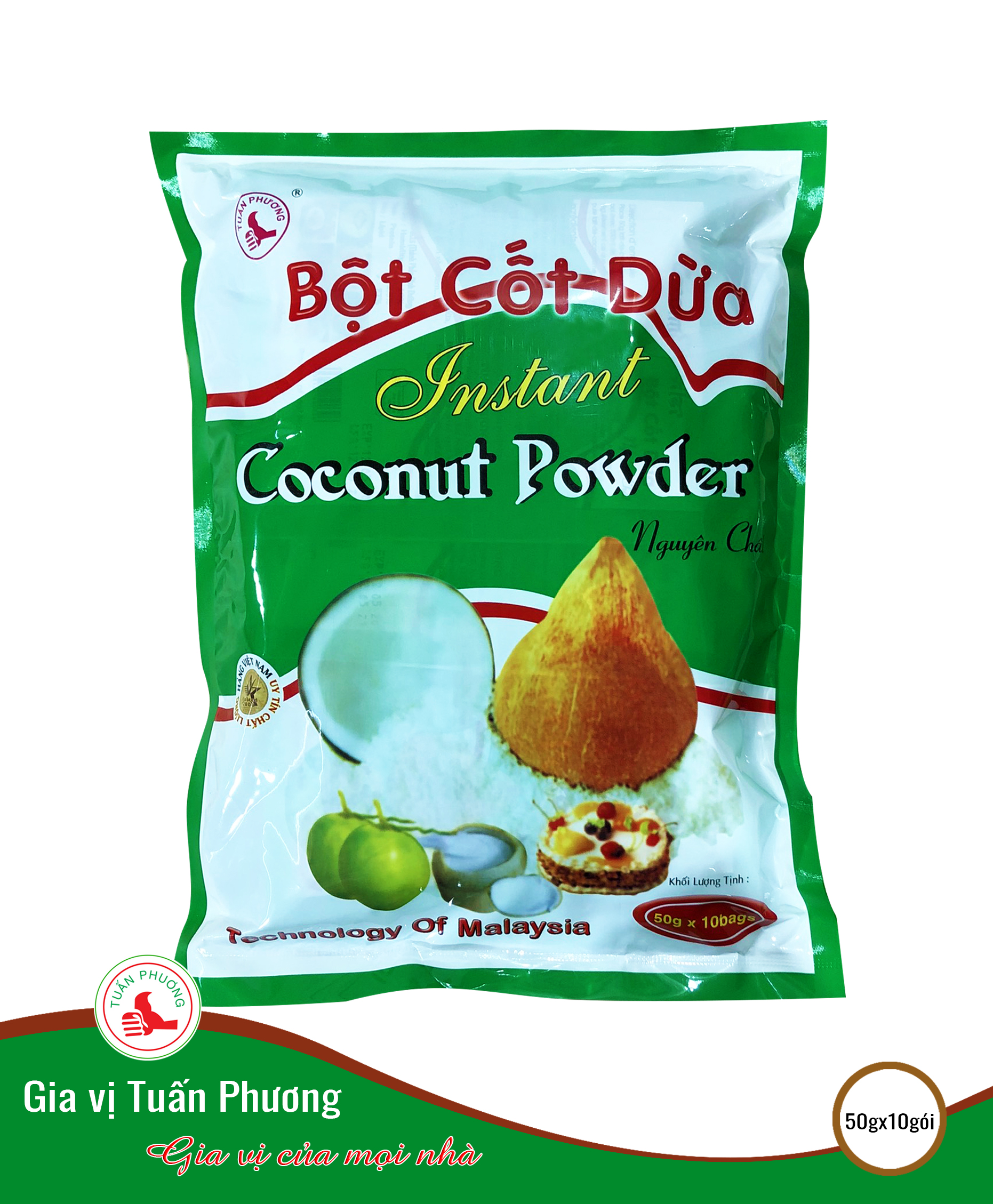 Bột cốt dừa tuấn phương 50g