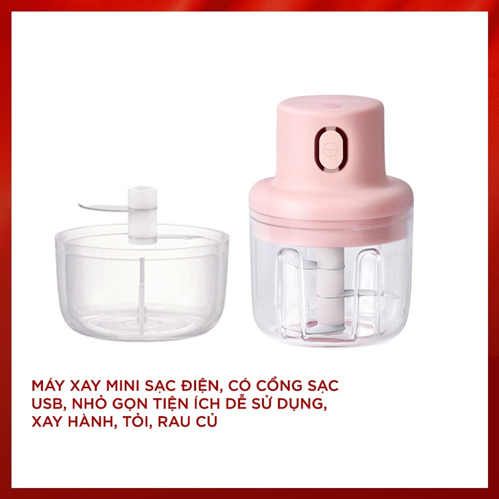 Máy xay đa năng chính hãng giá tốt Máy xay tỏi ớt đa năng TÍCH điện ( tích điện ) - Máy say thịt đa năng cao cấp, Máy Xay Mini Sạc Điện Xay Hành, Tỏi, Rau Củ ... Bảo Hành Uy Tín LZD