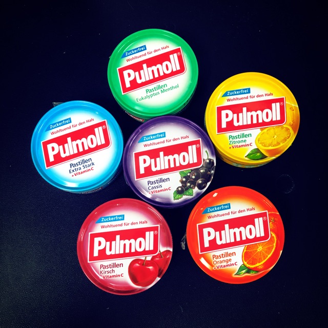 [HCM]Kẹo Ngậm Pulmoll Giảm Ho Không Đường - Cherry