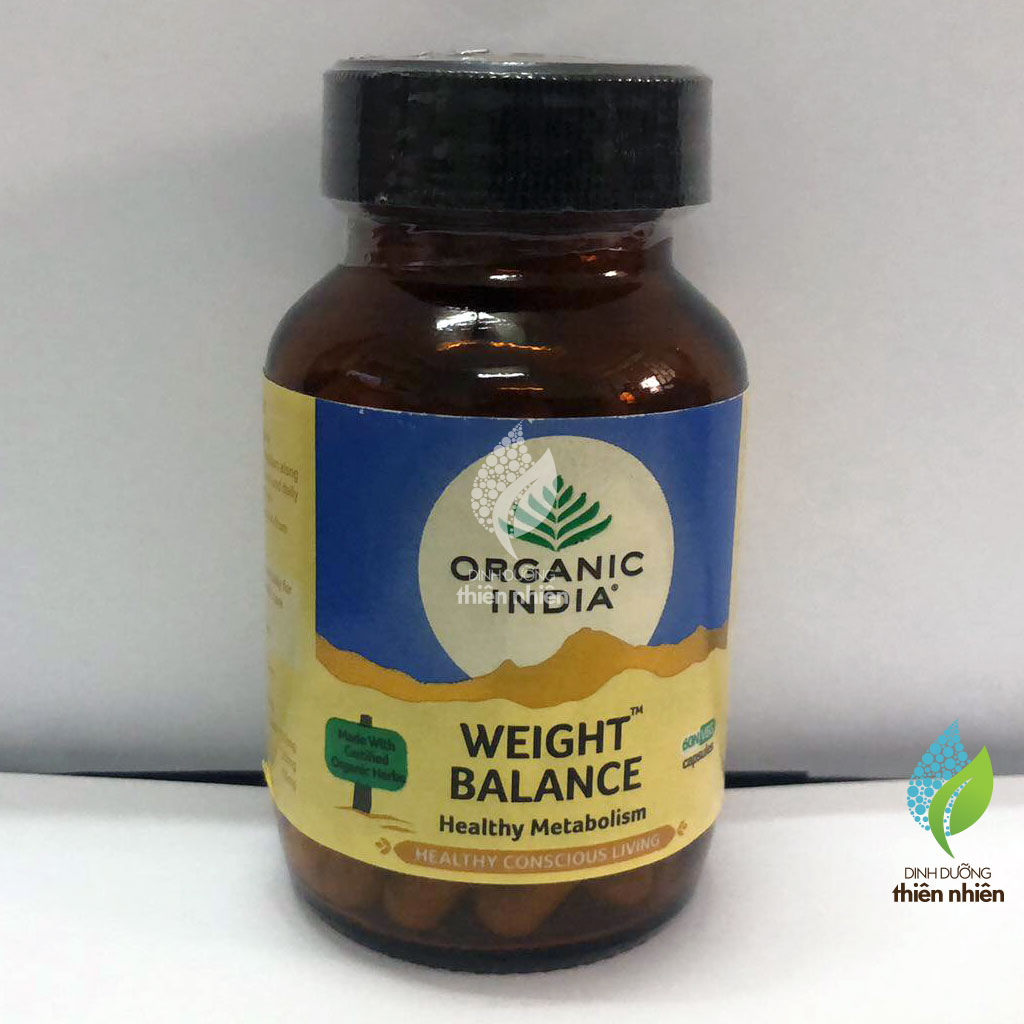 Viên uống thảo mộc hỗ trợ giảm cân wt-balance organic india 60 viên