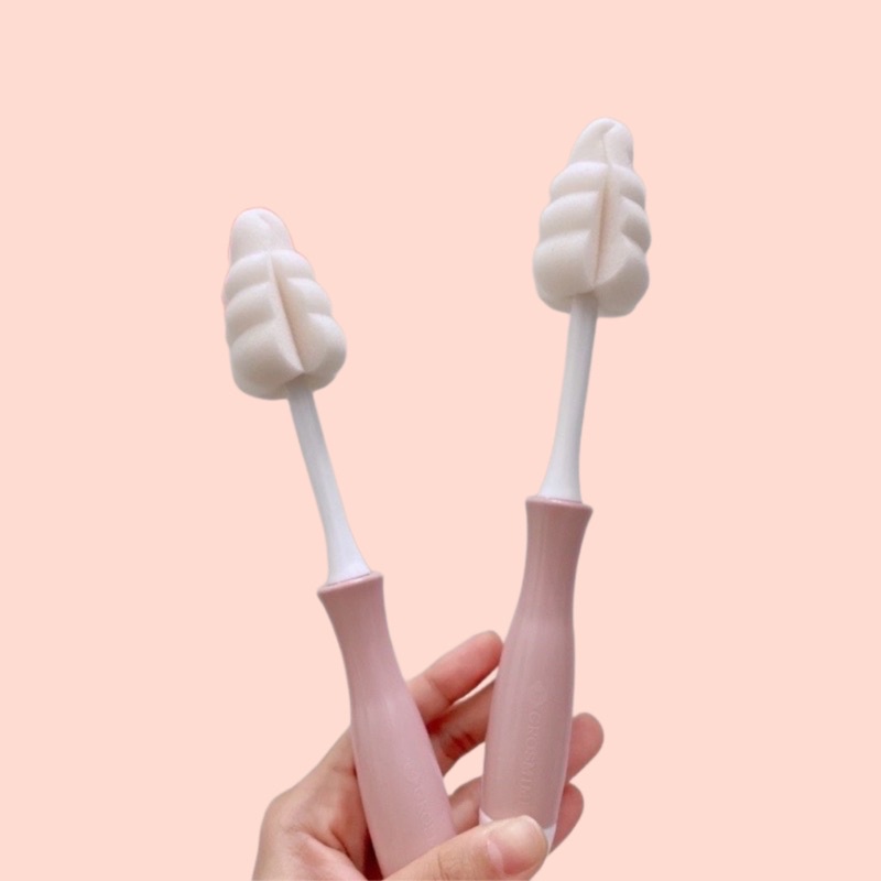 Bộ cọ bình sữa bọt biển Grosmimi The Easy 2 in 1 (có tách set) - SHOP MẸ MIN