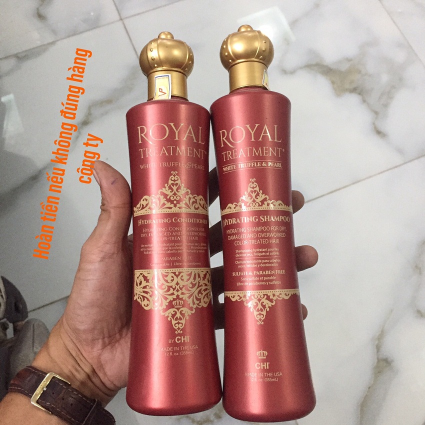 [HCM]Bộ dầu gội xả CHI Royal Treatment Hydrating Mỹ siêu mềm mượt tóc khô xơ (2x355ml)