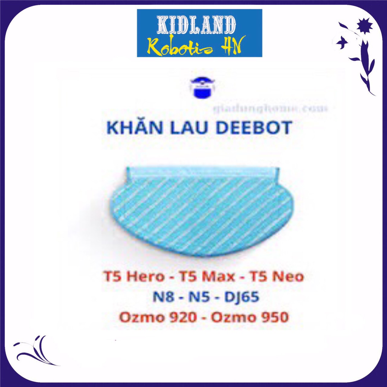 Phụ kiện khăn lau thay thế cho robot hút bụi ecovacs deebot t5 hero/ neo /n5 /power