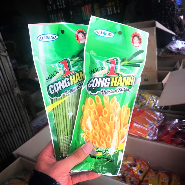 Sỉ 10 gói tăm cay snack cọng hành - đồ ăn vặt