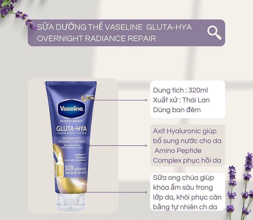 Dưỡng thể vaseline