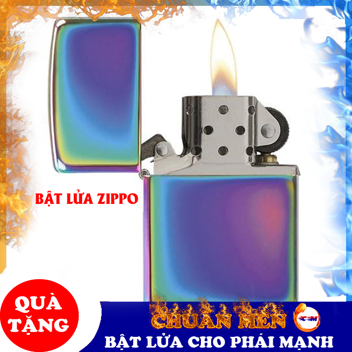 Bật lửa xăng đá Chuẩn Men kiểu dáng zippo chất liệu kim loại - GD0205