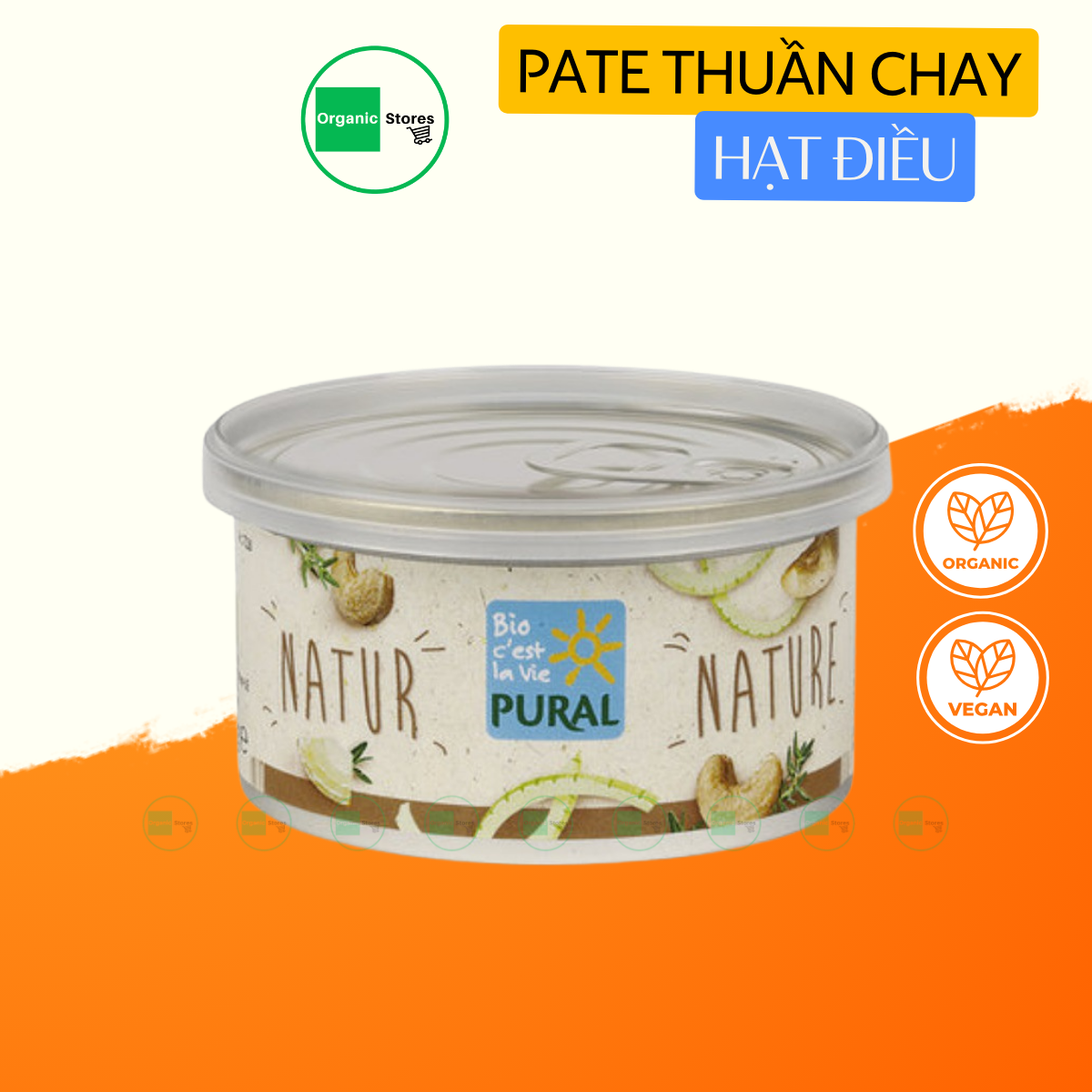 Pate thuần chay hạt điều và đậu phụ hữu cơ 125gr - Pural