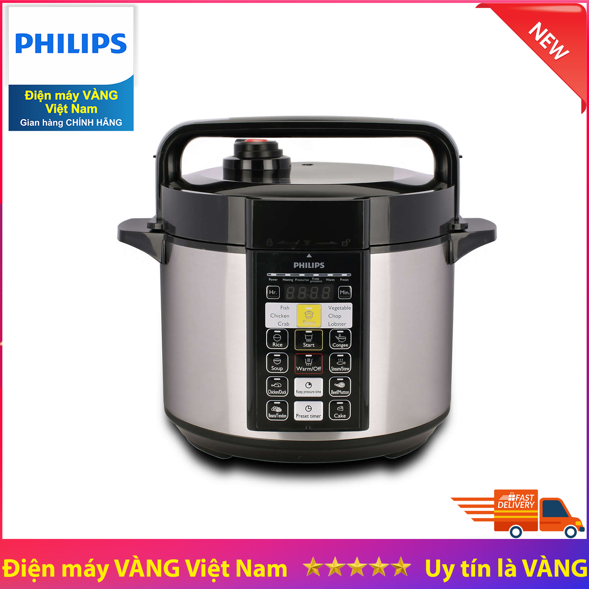 Nồi áp suất điện tử philips hd2136