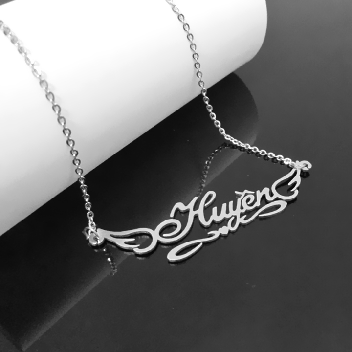 DÂY CHUYỀN INOX TÊN HUYỀN, VÒNG CỔ CHỮ HUYỀN - Sáng đẹp, không đen, không rỉ