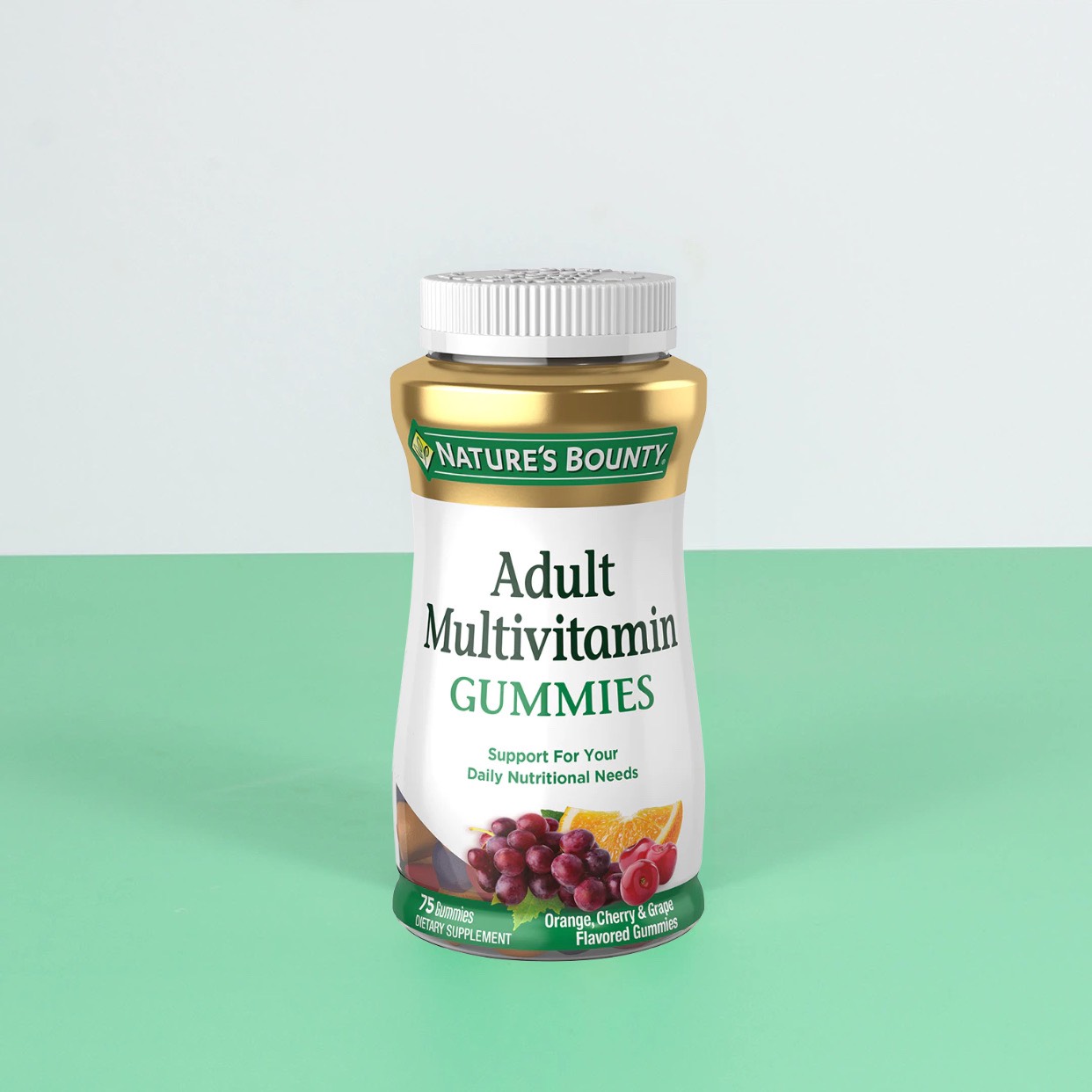 Kẹo Dẻo Bổ Sung Vitamins Adult Multivitamin Gummies, Orange, Cherry & Grape