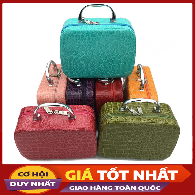 Cốp đựng mỹ phẩm mini vân cá sấu cực sang chảnh-tksr