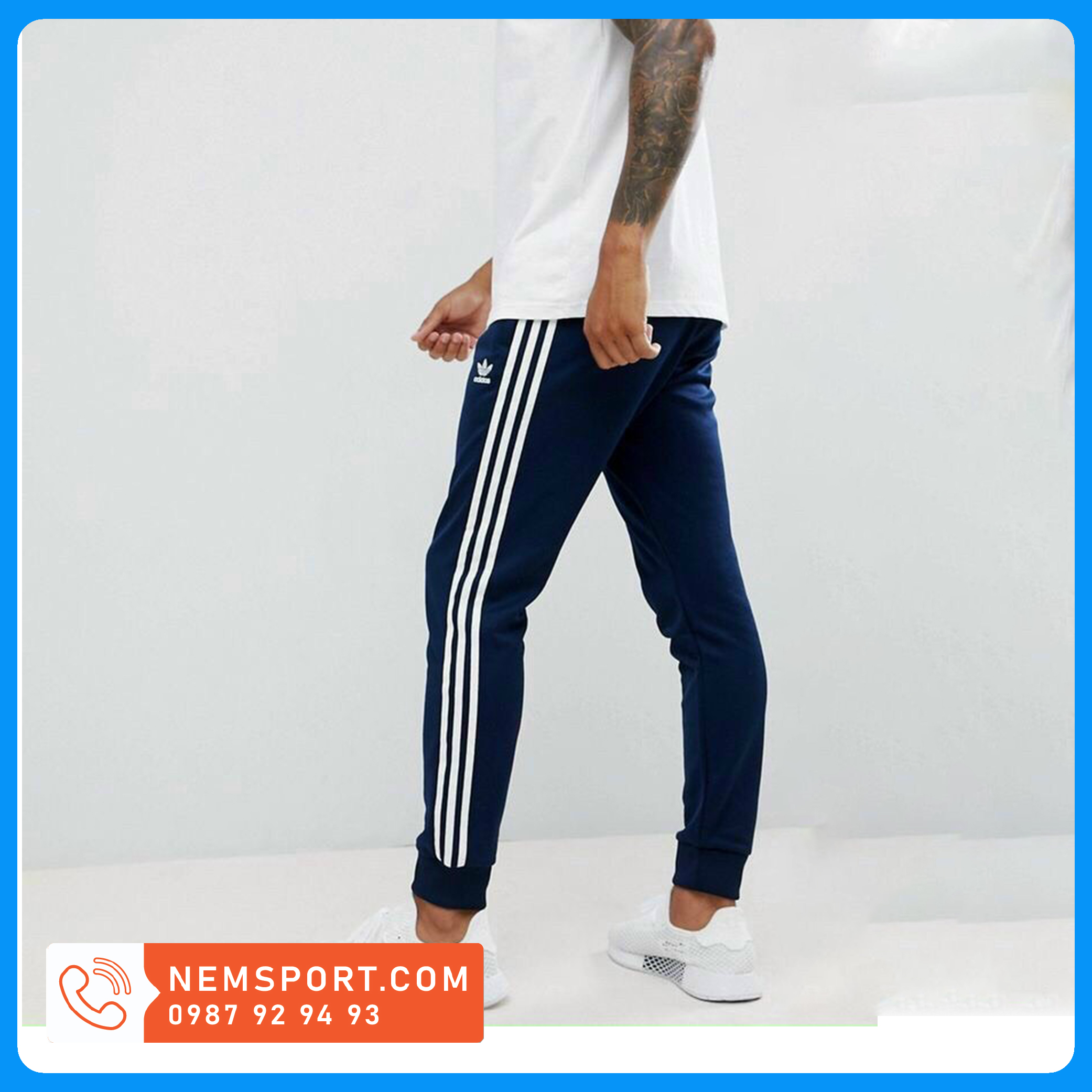 Quần Dài Thể Thao Nam Adidas Chất Thun Poly Đẹp Chuẩn, Quần Jogger Thể Thao Nam Adidas
