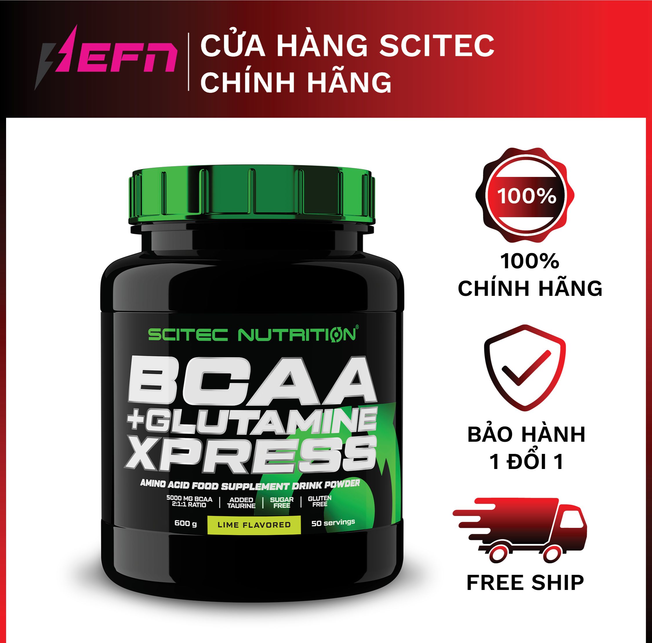 Bcaa | bcaa glutamine xpress scitec | phục hồi cơ bắp chống dị hoá cơ 600 g - chính hãng