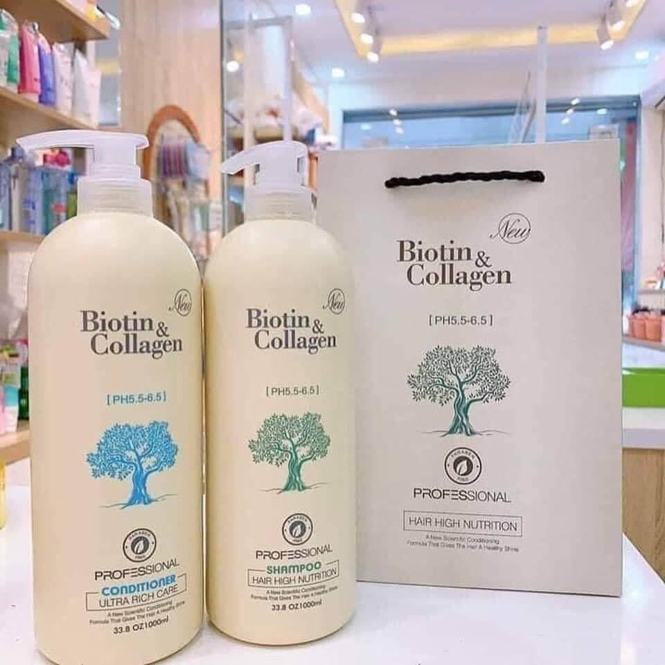 Cặp dầu gội xả Biotin collagen