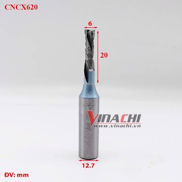 Mũi cắt CNC Tideway xoắn 6x20mm