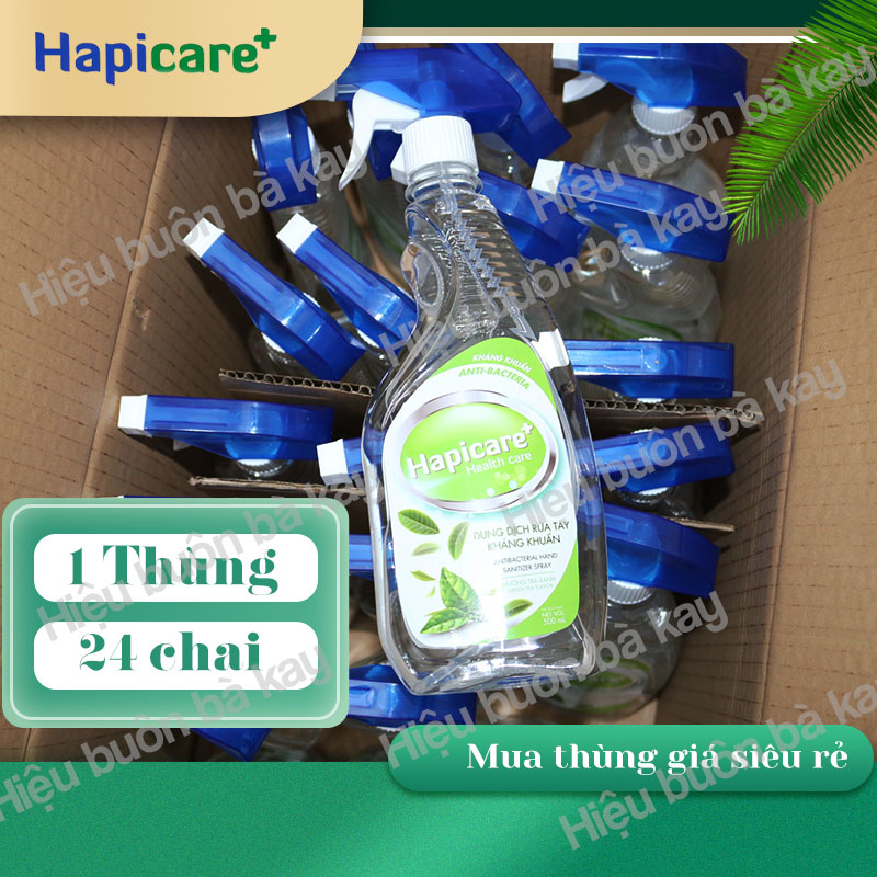 Chai xịt khuẩn HapiCare+ / Dung dịch rửa tay sát khuẩn / Nước khử khuẩn / Xịt rửa tay khô