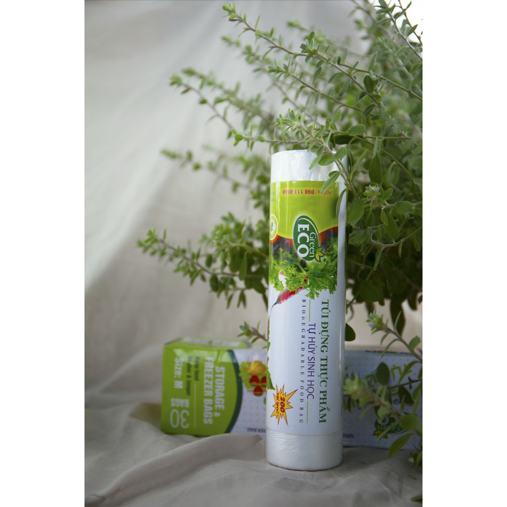 Túi đựng Thực phẩm GREEN ECO dùng 1 lần an toàn THSH 17 x 28cm, 300 gram/cuộn