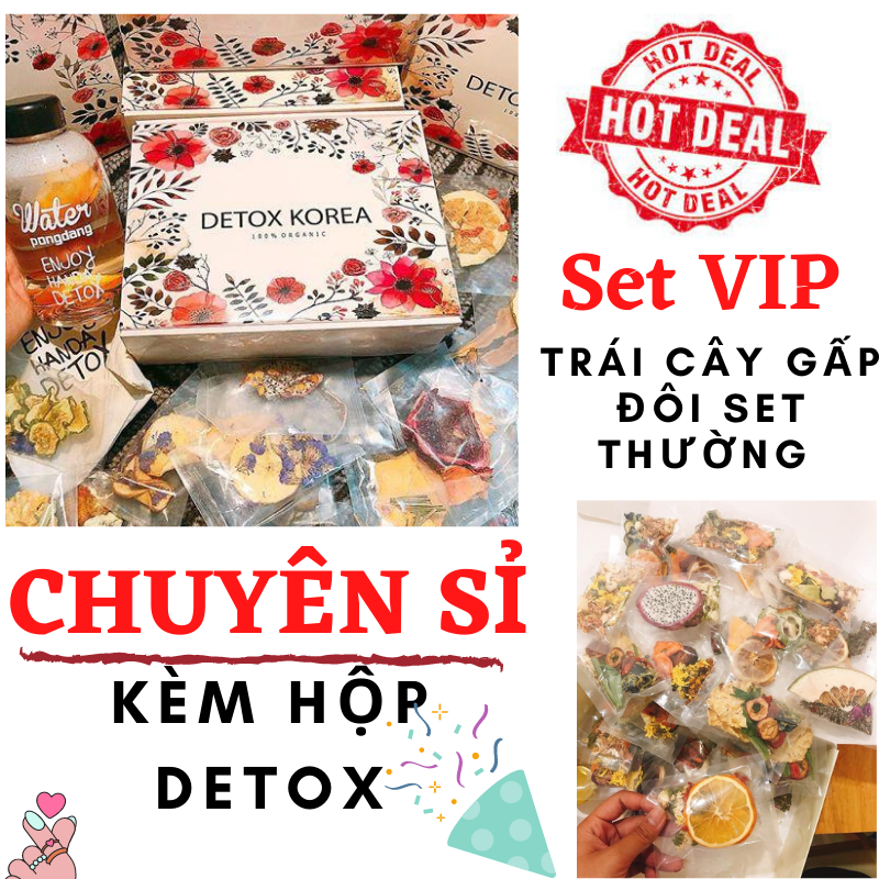 SET VIP 20 gói Detox Trái cây sấy khô - Kèm hộp
