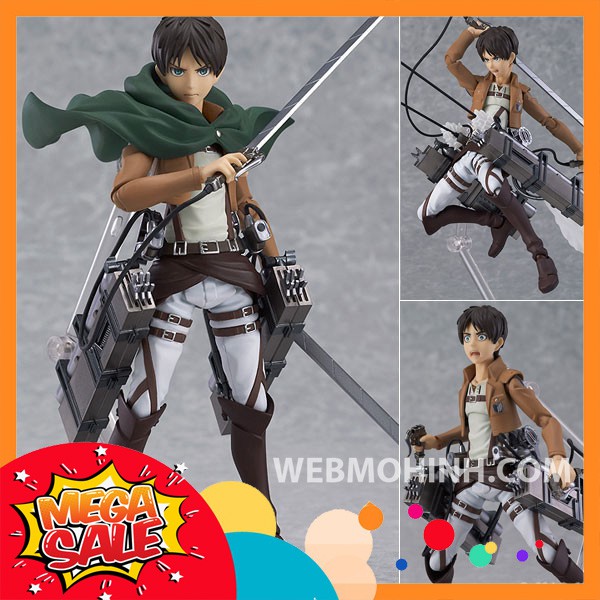 🔔 GIÁ HỦY DIỆT🔔 Mô Hình Eren Yeager Attack on Titan Figma 207 Full Box