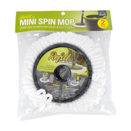 [HCM]Bộ 2 bông lau nhà thay thế cho Mini Spin Mop Lock&Lock ETM451 HÀNG CHÍNH HÃNG